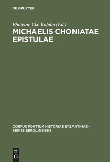 Couverture_Michaelis Choniatae Epistulae