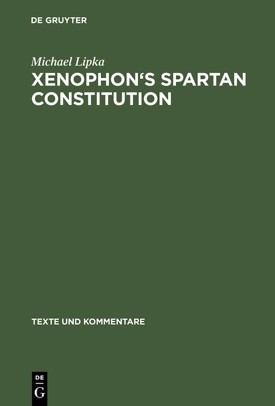Couverture_Xenophon's Spartan Constitution