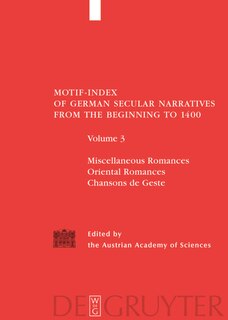Front cover_Miscellaneous Romances / Oriental Romances / Chansons de Geste