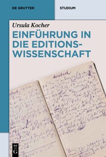 Front cover_Einf&uuml;hrung in die Editionswissenschaft