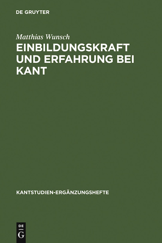 Front cover_Einbildungskraft und Erfahrung bei Kant