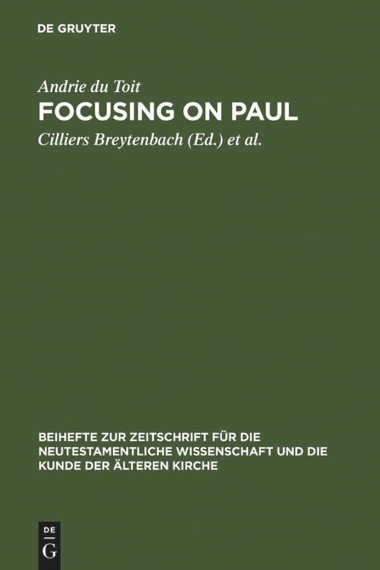 Front cover_Focusing on Paul