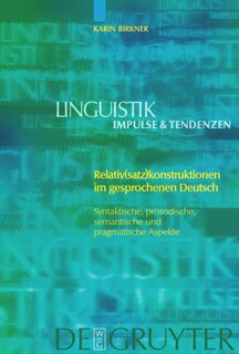 Front cover_Relativ(satz)konstruktionen im gesprochenen Deutsch