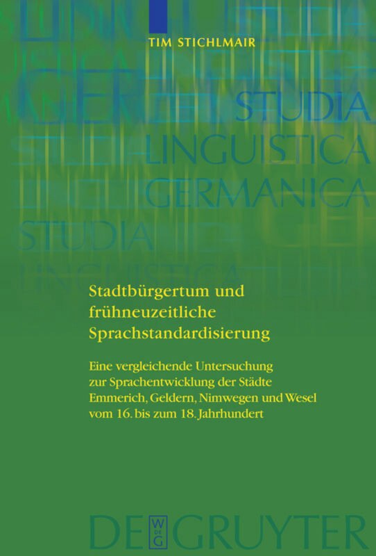 Front cover_Stadtbürgertum und frühneuzeitliche Sprachstandardisierung