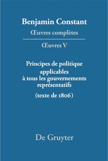 Front cover_Principes de politique applicables à tous les gouvernements représentatifs