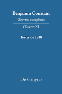Front cover_Textes de 1818