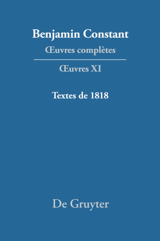 Front cover_Textes de 1818