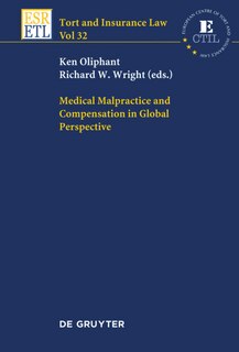 Front cover_Medical Malpractice and Compensation in Global Perspective
