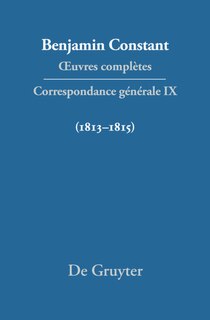 Front cover_Correspondance générale 1813–1815