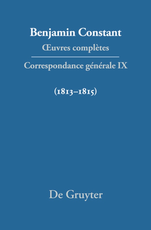 Front cover_Correspondance générale 1813–1815