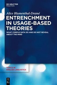Front cover_Entrenchment in Usage-Based Theories