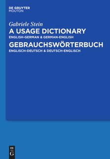 Front cover_A Usage Dictionary English-German / German-English - Gebrauchswörterbuch Englisch-Deutsch / Deutsch-Englisch