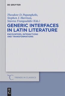 Front cover_Generic Interfaces in Latin Literature