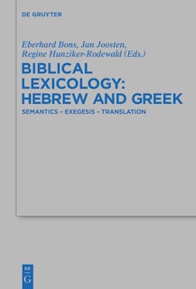 Couverture_Biblical Lexicology: Hebrew and Greek