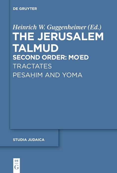 Front cover_Tractates Pesahim and Yoma