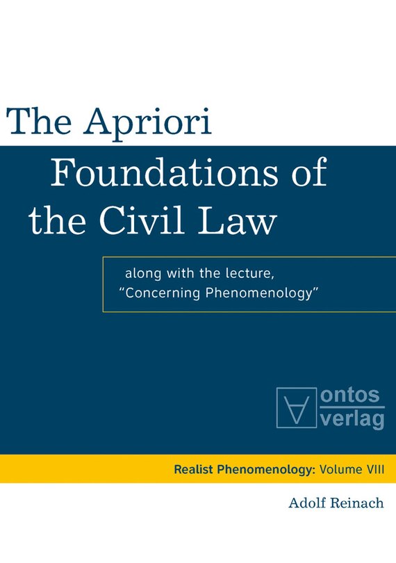 Front cover_The Apriori Foundations of the Civil Law