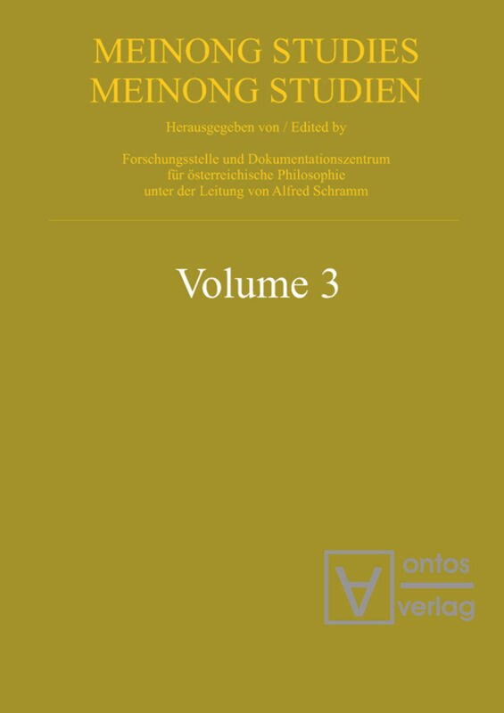 Front cover_Meinongian Issues in Contemporary Italian Philosophy