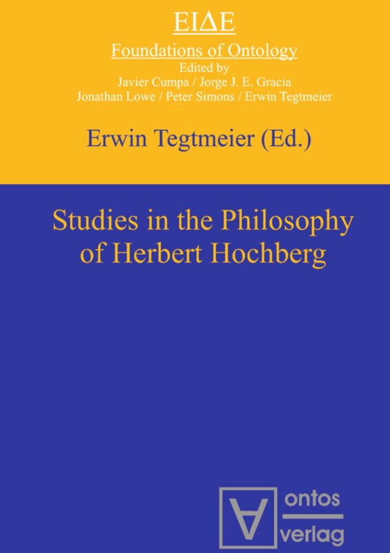 Front cover_Studies in the philosophy of Herbert Hochberg