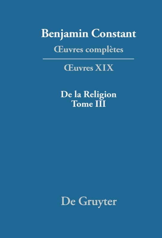 Couverture_De la Religion, considérée dans sa source, ses formes et ses développements, Tome III