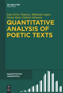 Front cover_Quantitative Analysis of Poetic Texts