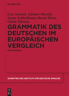 Front cover_Grammatik des Deutschen im europäischen Vergleich