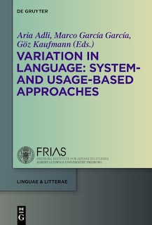 Front cover_Variation in Language: System- and Usage-based Approaches