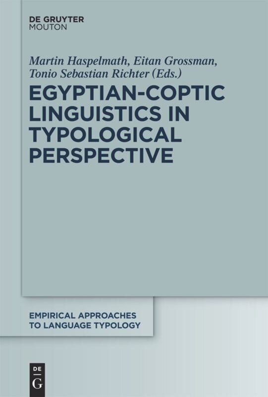 Front cover_Egyptian-Coptic Linguistics in Typological Perspective