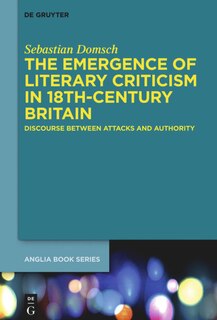 Couverture_The Emergence of Literary Criticism in 18th-Century Britain