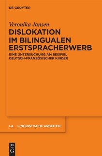 Front cover_Dislokation im bilingualen Erstspracherwerb