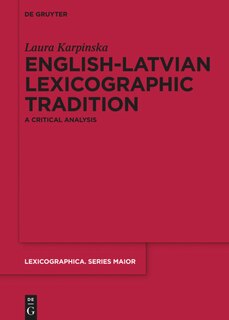 Front cover_English-Latvian Lexicographic Tradition