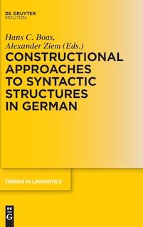 Front cover_Constructional Approaches to Syntactic Structures in German