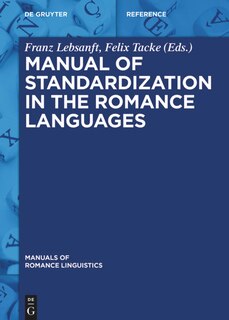 Front cover_Manual of Standardization in the Romance Languages