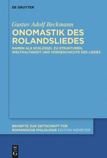 Front cover_Onomastik des Rolandsliedes