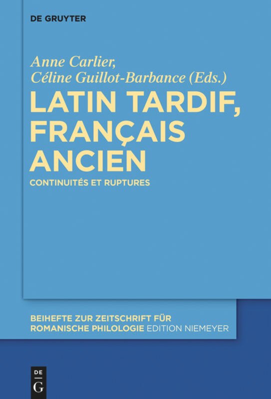 Front cover_Latin tardif, français ancien