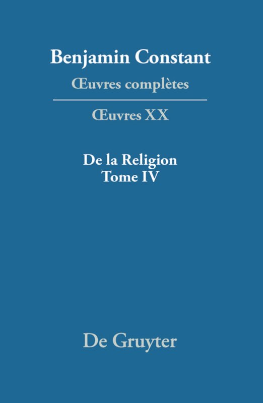 Couverture_De la Religion, considérée dans sa source, ses formes et ses développements, Tome IV