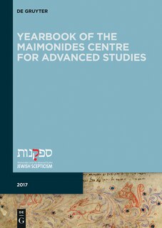 Front cover_Yearbook of the Maimonides Centre for Advanced Studies. 2017