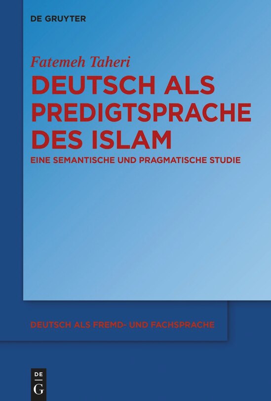 Front cover_Deutsch als Predigtsprache des Islam