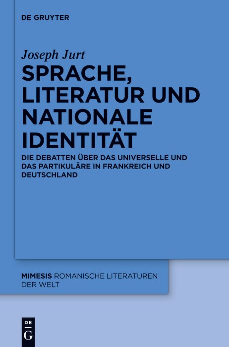 Front cover_Sprache, Literatur und nationale Identität