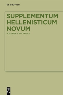 Front cover_Supplementum Hellenisticum Novum