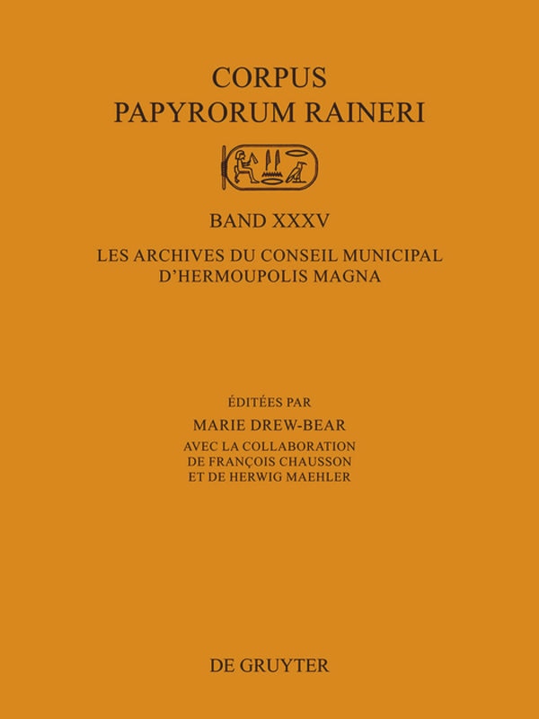 Couverture_Les Archives du Conseil Municipal d'Hermoupolis Magna