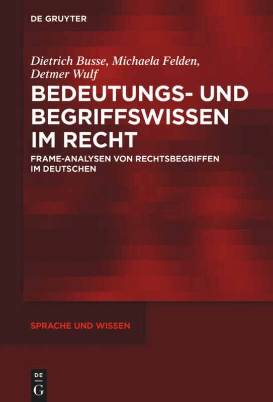 Front cover_Bedeutungs- und Begriffswissen im Recht