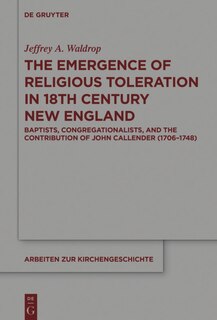 Front cover_The Emergence of Religious Toleration in Eighteenth-Century New England