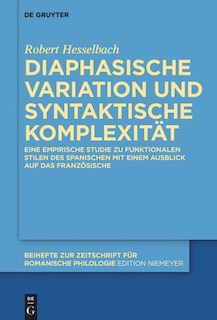 Couverture_Diaphasische Variation und syntaktische Komplexität