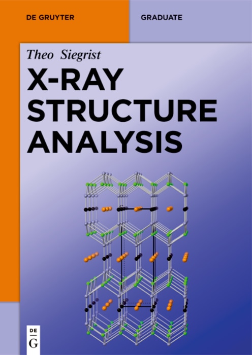 Front cover_X-Ray Structure Analysis