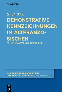 Couverture_Demonstrative Kennzeichnungen im Altfranzösischen