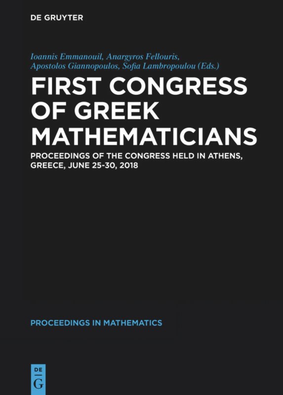 Front cover_First Congress of Greek Mathematicians