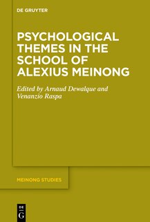 Front cover_Psychological Themes in the School of Alexius Meinong