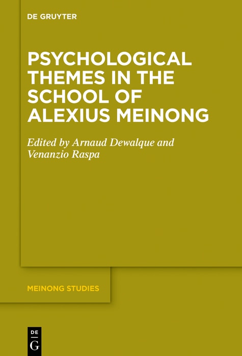 Front cover_Psychological Themes in the School of Alexius Meinong