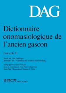 Front cover_Dictionnaire onomasiologique de l’ancien gascon (DAG). Fascicule 21