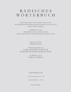 Badisches Wörterbuch. Band V/Lieferung 85